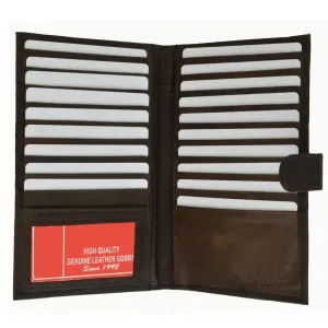 Genuine Leather Credit Card Holder Brown
